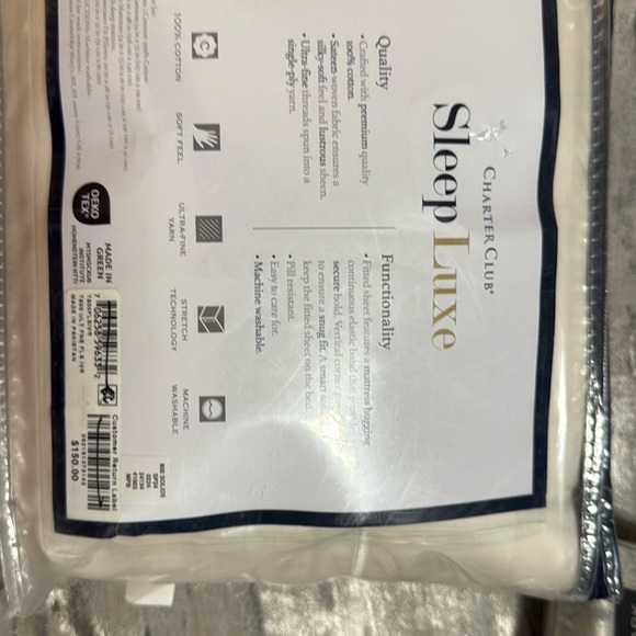 Charter Club Sleep Luxe 800 Thread Cream Bedding Sheet Set - Picture 3 of 3